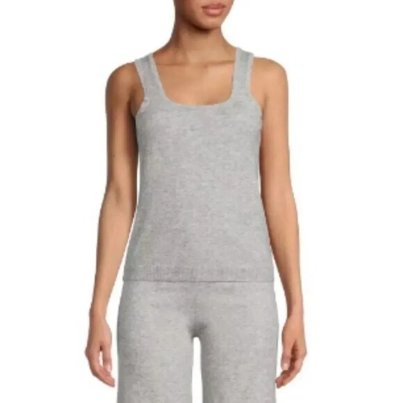 Time and Tru Gray Sweater Knit Tank Top M - Picture 1 of 4